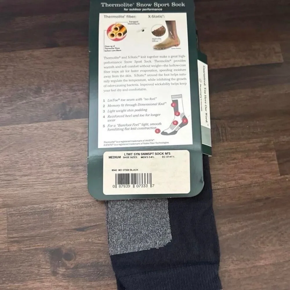 Llbean Women's Grey and Black Socks